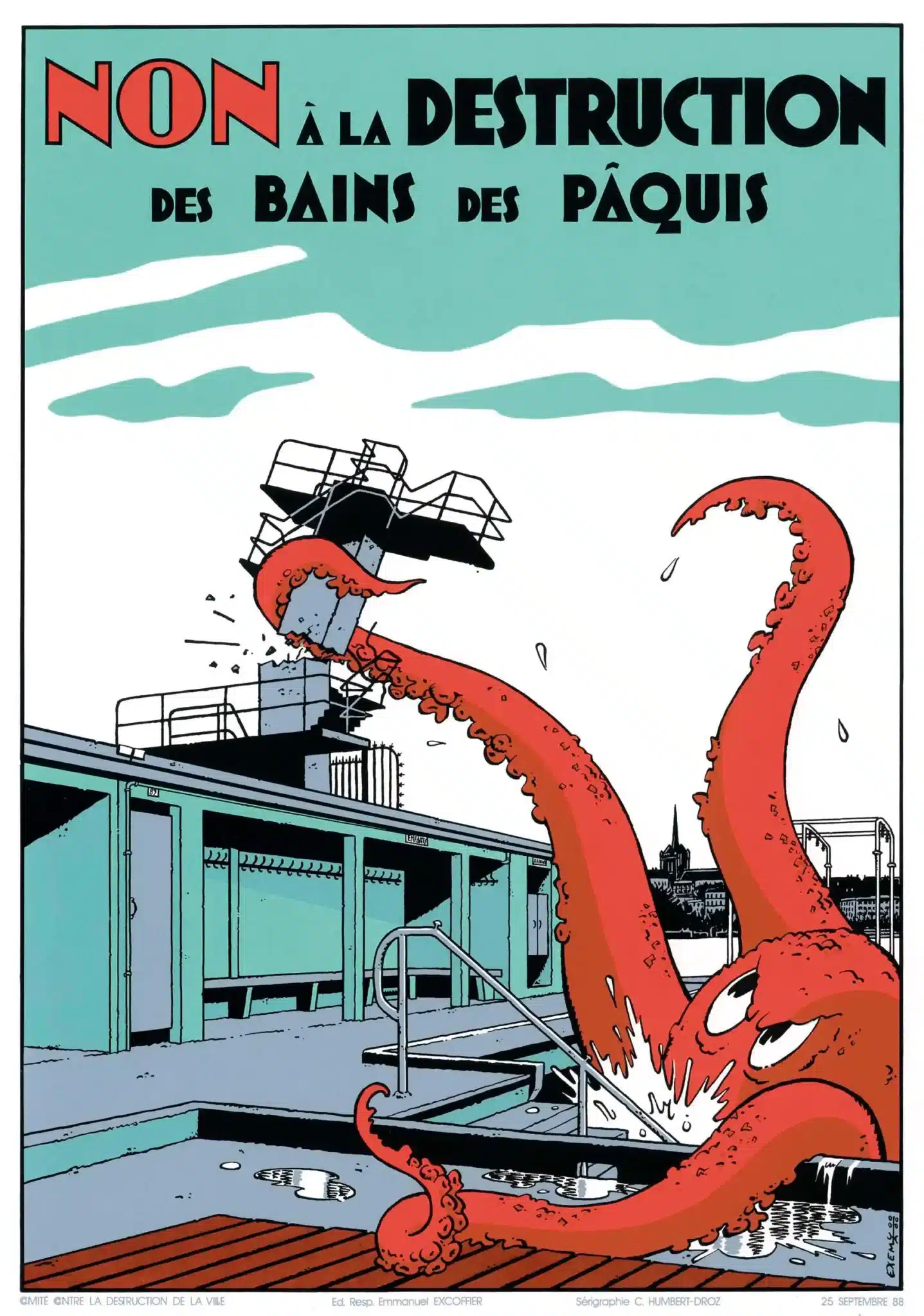 Affiche © EXEM Non Destruction Bains des Paquis