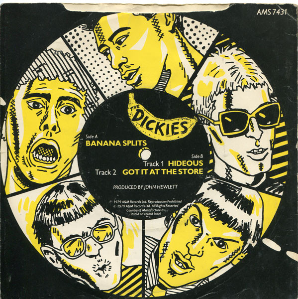 The Dickies - Banana Splits (1979) - Dos Pochette 45T