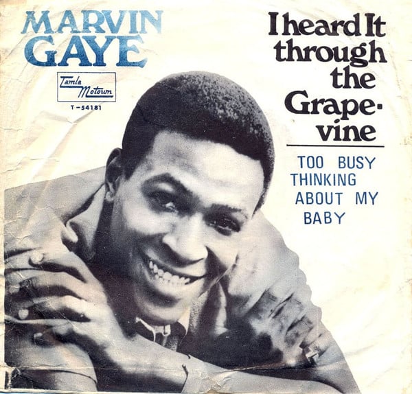 Marvin Gaye - I Heard It Through The Grapevine - 45T Cover - Pressage israélien